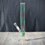18,8er Glasbong " Hanfblatt"