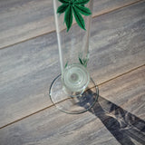 18,8er Glasbong " Hanfblatt"