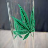 18,8er Glasbong " Hanfblatt"