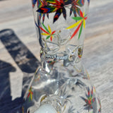 18,8er Super Heroes Glasbong "Hanfblatt"