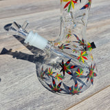 18,8er Super Heroes Glasbong "Hanfblatt"