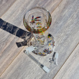 18,8er Super Heroes Glasbong "Hanfblatt"