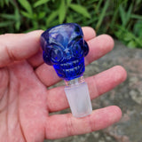 18,8er Glaskopf " Skull " in blau