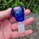 18,8er Glaskopf " Skull " in blau