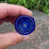 18,8er Glaskopf " Skull " in blau