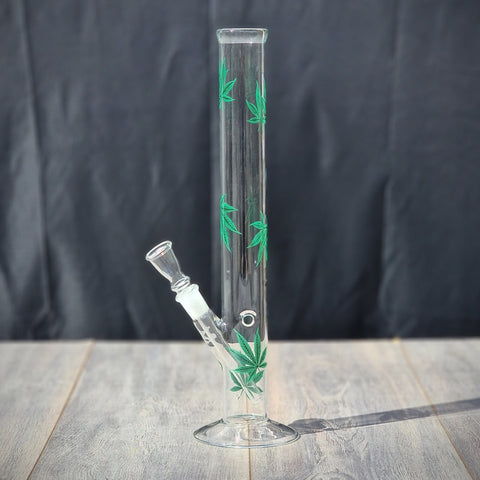 18,8er Glasbong " Hanfblatt"