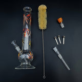 18,8er Glasbong Set | Chillum | Glaskopf | Bürste & Siebe