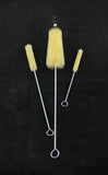 3 teiliges Bürsten Set für Chillum Bong Glasbong Glaskopf 18,8 und 14,5