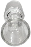 Glaskopf 18,8 mm transparent Trichter