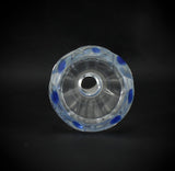 Stabiler 18,8er Glaskopf blau transparent Diamant Glas Kopf für Glasbong Diamantform 18.8 mm