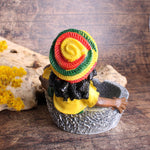 Rastaman Aschenbecher mit Joint & Hanfblatt – Originelles Deko- und Rauchaccessoire