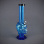 Acrylbong Skull mit Steckfix blau