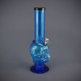 Acrylbong Skull mit Steckfix blau