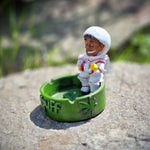 Aschenbecher Astronaut  mit Gitarre Hanfblatt Honeypuff