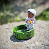 Aschenbecher Astronaut  mit Gitarre Hanfblatt Honeypuff