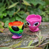 bongrauch Aschenbecher Ascher Ashtray Alien Außerirdisch Ufo Pink Alienfrau
