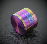 Alu Grinder Metall bunt eloxiert Regenbogen Farben Ø 50 mm