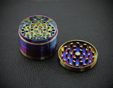 Alu Grinder Metall bunt eloxiert Regenbogen Farben Ø 50 mm