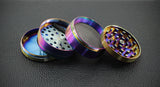 Alu Grinder Metall bunt eloxiert Regenbogen Farben Ø 50 mm