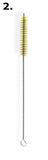 3 teiliges Bürsten Set für Chillum Bong Glasbong Glaskopf 18,8 und 14,5