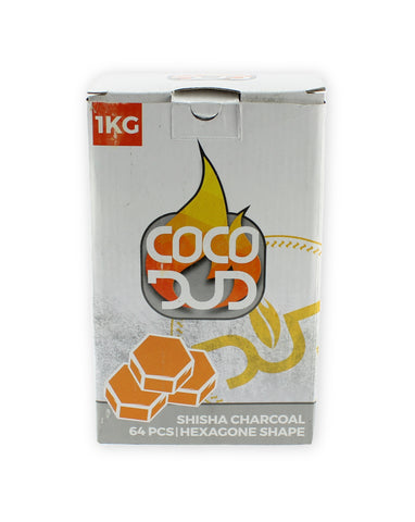1Kg Coco Dud Shisha Kohle Hexagonal flach 20 x 50mm