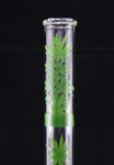 18,8er Glasbong mit Hanfblatt Motiv