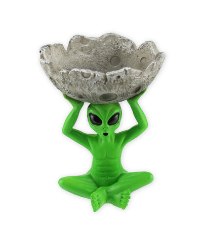 Aschenbecher Alien grün mit Meteor
