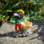 Rasta Man Aschenbecher stehender Rastamann mit Joint und Hanfblatt Ashtray