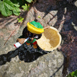 Rasta Man Aschenbecher stehender Rastamann mit Joint und Hanfblatt Ashtray