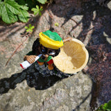 Rasta Man Aschenbecher stehender Rastamann mit Joint und Hanfblatt Ashtray