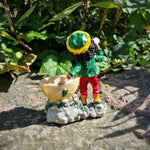 Rasta Man Aschenbecher stehender Rastamann mit Joint und Hanfblatt Ashtray