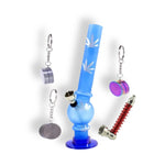 Acrylbong im Set mit Grinder und Pfeife
