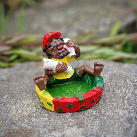 bongrauch Rasta Aschenbecher Rasta Man mit 2 Joint´s