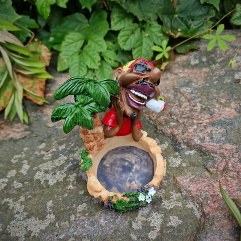 Rasta Aschenbecher Rasta Man mit Palmen und Joint Ashtray