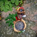 Rasta Aschenbecher Rasta Man mit Palmen und Joint Ashtray