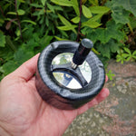 budawi-bongrauch-schleuderaschenbecher-aschenbecher-ascher-ashtray-forged-carbon-schwarz-silber-drehen-rauchen-tabak-edel-luxus