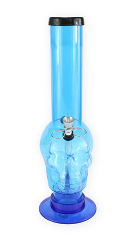 Acrylbong Skull mit Steckfix blau