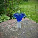 18,8er Glaskopf " Snake Schlangenkopf " blau von bongrauch