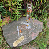 18,8er Glasbong Set | Chillum | Glaskopf | Bürste & Siebe