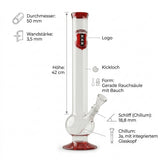 18,8er " Amsterdam " Glasbong 42cm