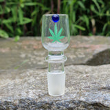 18,8er Glaskopf "Hanfblatt"