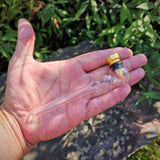 Glaspfeife mit Alu Steckkopf und Sieb silber oder gold