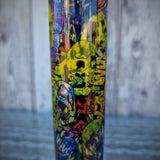 Acrylbong Graffiti Skull Totenkopf bunt