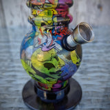 Acrylbong Graffiti Skull Totenkopf bunt