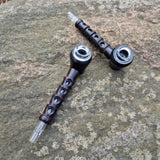 Designer Holzpfeife / Glaspfeife mit Glaskopf