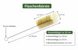 Rostfreie Bürste 32 cm / Ø 50 mm für Acrylbong, Shisha etc.