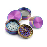 Alu Grinder Metall bunt eloxiert Regenbogen Farben Ø 50 mm