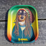 Rolling Tray Rastafari Dog mit Magnet-Cover