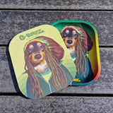 Rolling Tray Rastafari Dog mit Magnet-Cover