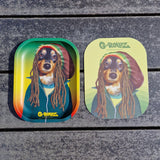 Rolling Tray Rastafari Dog mit Magnet-Cover